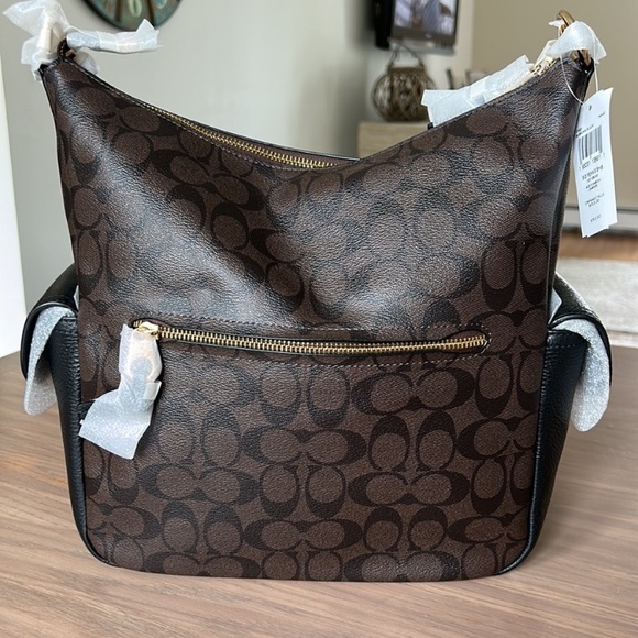 NWT $478 Coach NWT Pennie Shoulder/Crossbody Bag in Signature Canvas - Picture 8 of 14